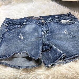 Rue21 Light Blue Distressed Jean Shorts